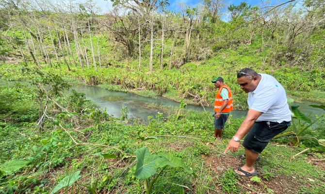The work on the Tagabe riverbanks in Vanuatu