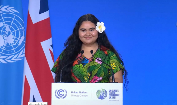 Brianna Fruean at COP26