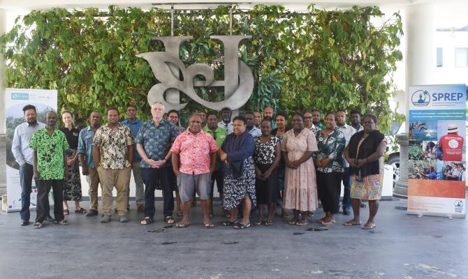 Group picture at Honiara inception for PEBACC+