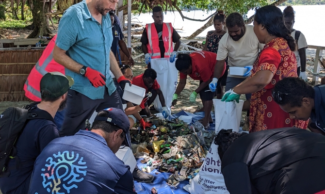 The Waste Audit at Baudoko Beach.