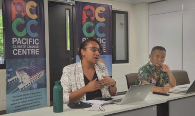 PCCC Manager, Ms 'Ofa Ma'asi Kaisamy, and J-PRISM Mimura Satoru.