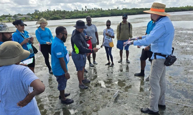 The seagrass training in Fiji 