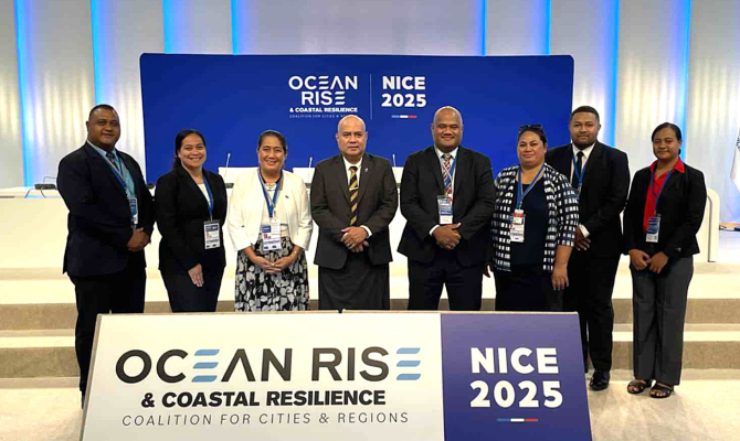 Tuvalu Prime Minister Hon Teo in Nice France.