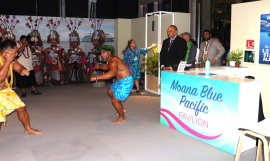 The traditional welcome to the Pavilion 