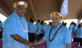 DG Sefanaia Nawadra and PM Te'o.